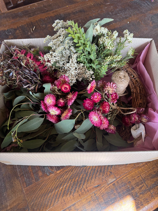 Wreath Making Kit (Large) - All flowers & foliages organically grown & dried on our farm