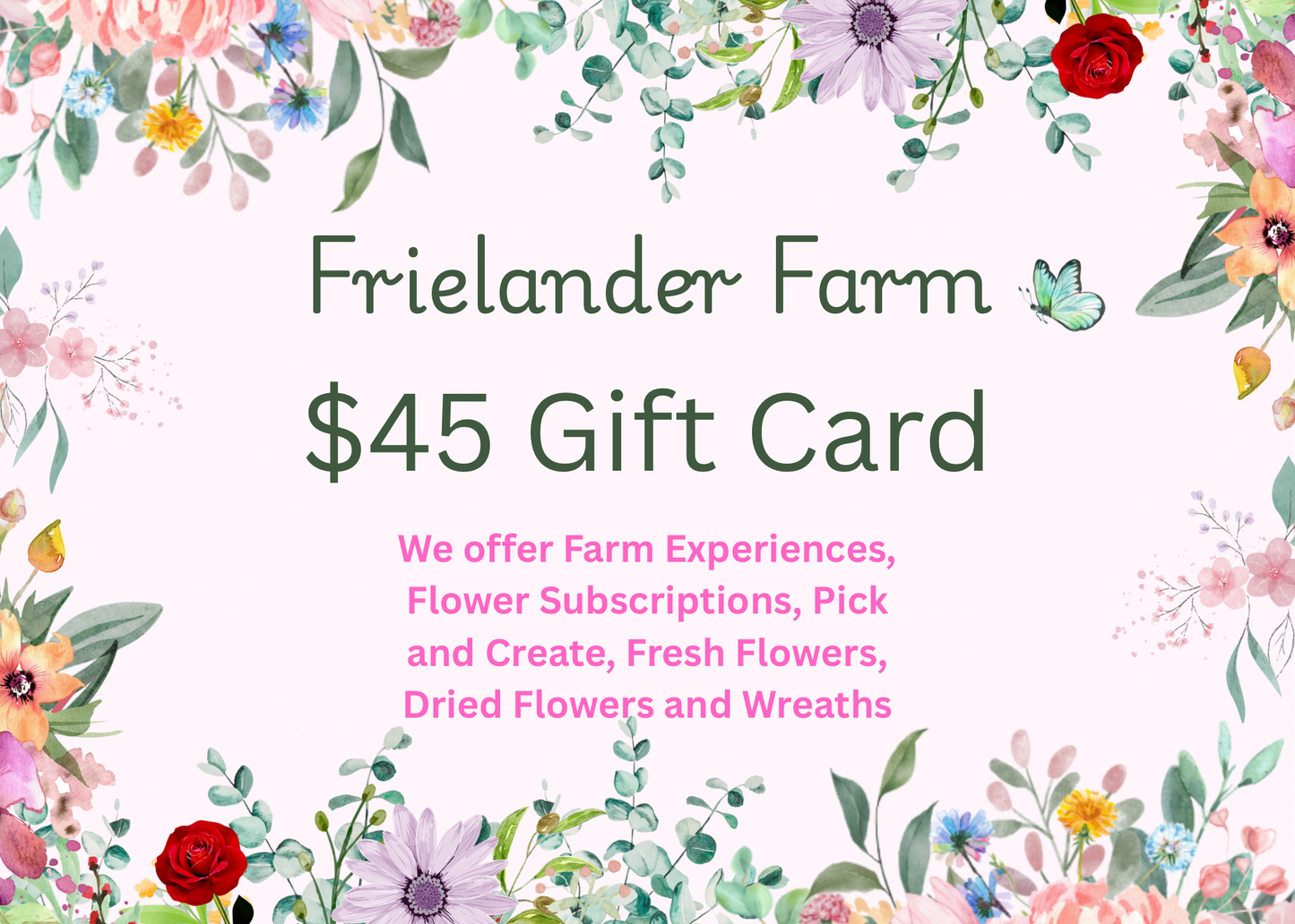 Frielander Farm Gift Card